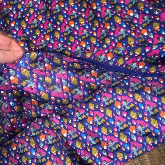 See by Chloe silk printed boho designer formal contemporary purple spring $500 - Picture 5 of 9